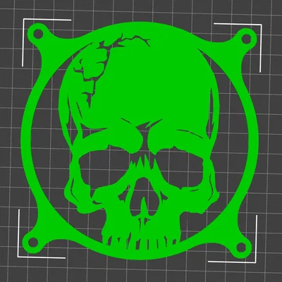 Lưới bảo vệ quạt tản nhiệt 120mm hình đầu lâu cá tính cho PC