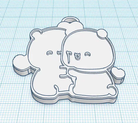 Móc khóa Bubu & Dudu tự in 3D đáng yêu cho cặp đôi - Image 1