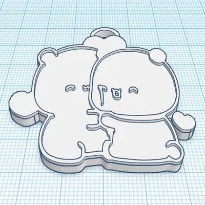 Móc khóa Bubu & Dudu tự in 3D đáng yêu cho cặp đôi