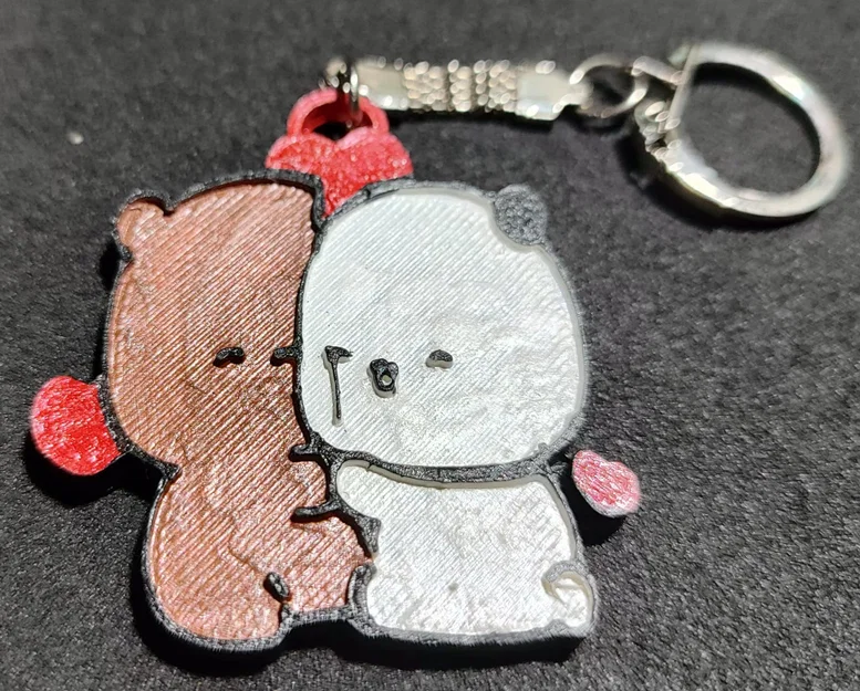 Móc khóa Bubu & Dudu tự in 3D đáng yêu cho cặp đôi - Image 2