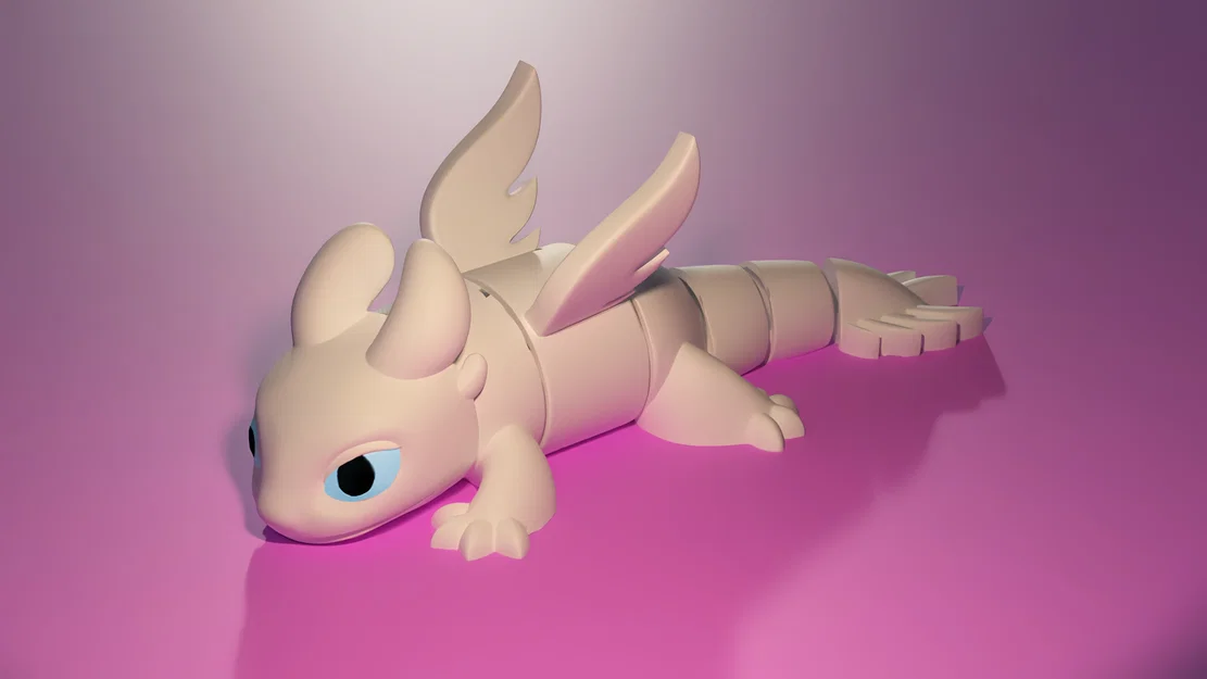 Rồng Khớp Nối Light Fury Dễ Thương Flexi (Articulated Dragon Light Fury Cute Flexi) - Image 1