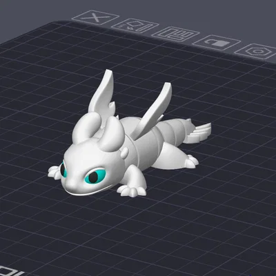 Rồng Khớp Nối Light Fury Dễ Thương Flexi (Articulated Dragon Light Fury Cute Flexi)