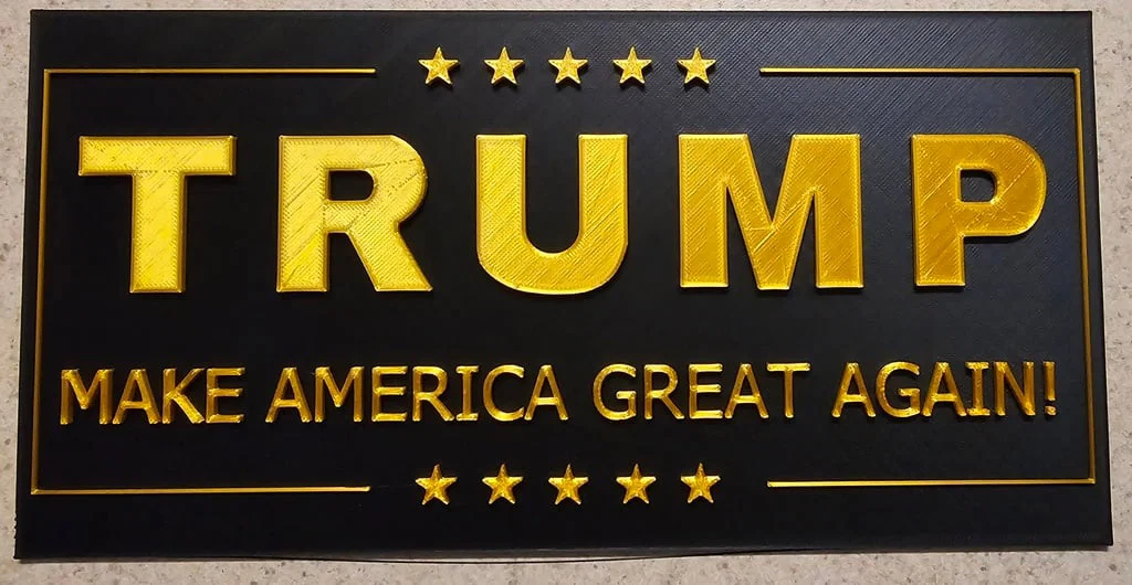 Bảng hiệu Trump trang trí in 3D ấn tượng - Thiết kế mới - Image 1