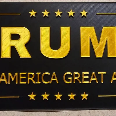 Bảng hiệu Trump trang trí in 3D ấn tượng - Thiết kế mới