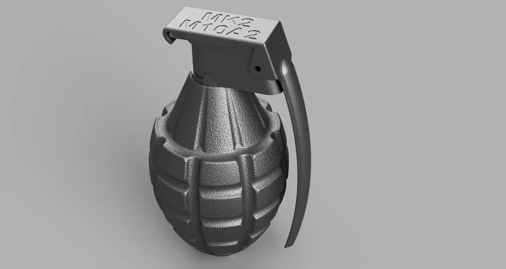 Grenade MK2 WW2 (Lựu đạn MK2 Thế chiến II) - File STL - Image 2