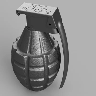 Grenade MK2 WW2 (Lựu đạn MK2 Thế chiến II) - File STL