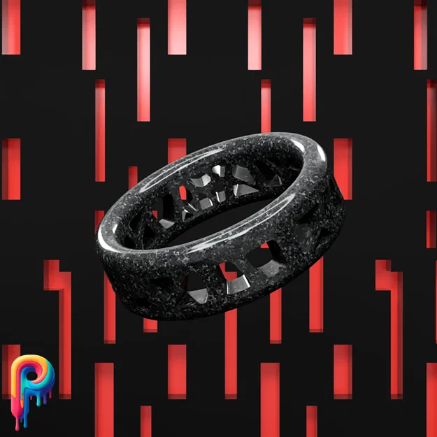 Nhẫn Voronoi Ring: Phụ kiện thời trang in 3D tinh xảo dễ in - Image 2