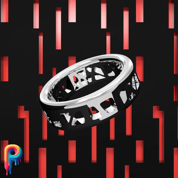 Nhẫn Voronoi Ring: Phụ kiện thời trang in 3D tinh xảo dễ in - Image 3