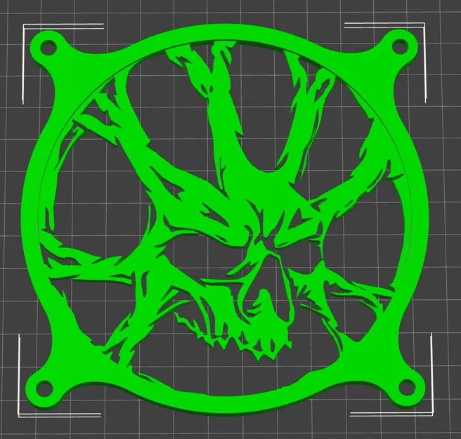 Lưới bảo vệ quạt tản nhiệt 120mm họa tiết đầu lâu cá tính cho PC - Image 1