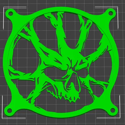 Lưới bảo vệ quạt tản nhiệt 120mm họa tiết đầu lâu cá tính cho PC