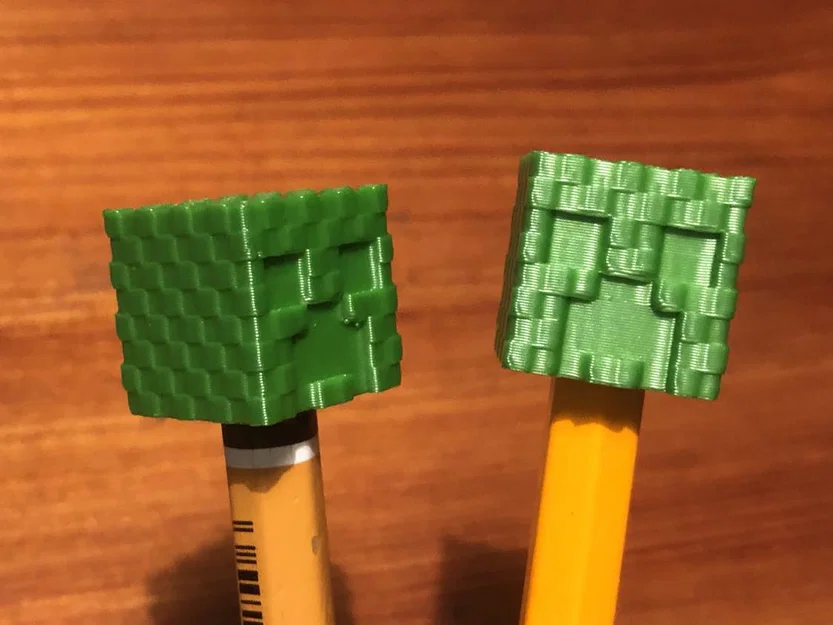 Nắp đậy bút chì hình đầu Creeper Minecraft (3D Printing Model) - Image 1