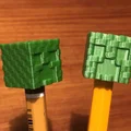 Nắp đậy bút chì hình đầu Creeper Minecraft (3D Printing Model) - Thumbnail 1