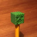 Nắp đậy bút chì hình đầu Creeper Minecraft (3D Printing Model) - Thumbnail 3