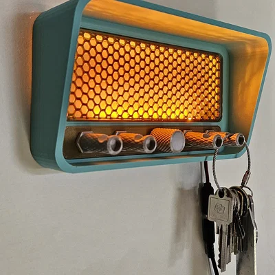 Móc treo chìa khóa kiểu radio retro thập niên 50/60