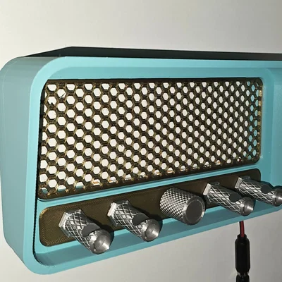 Móc treo chìa khóa kiểu radio retro thập niên 50/60