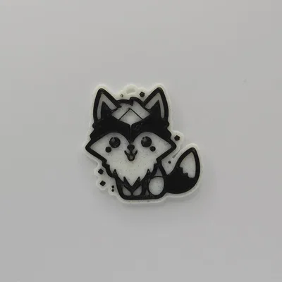 Móc khóa Sói con đáng yêu (Cute Wolf Keychain) in 3D cực dễ