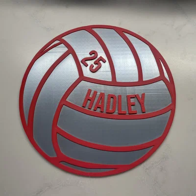 Bảng tên hình quả bóng chuyền in 3D cá nhân hóa cực chất