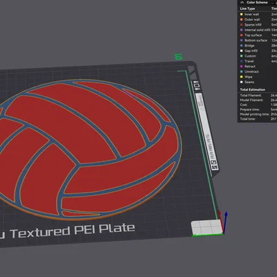 Bảng tên hình quả bóng chuyền in 3D cá nhân hóa cực chất