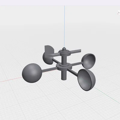 Cối đo gió Anemometer quay mượt với vòng bi in 3D (Printed Bearings)