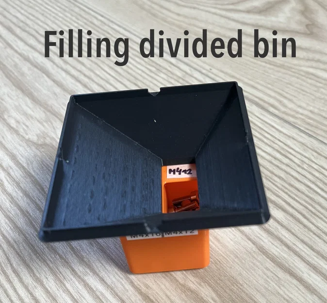 Phễu Gridfinity (Gridfinity funnels) chồng lên bin - Image 3