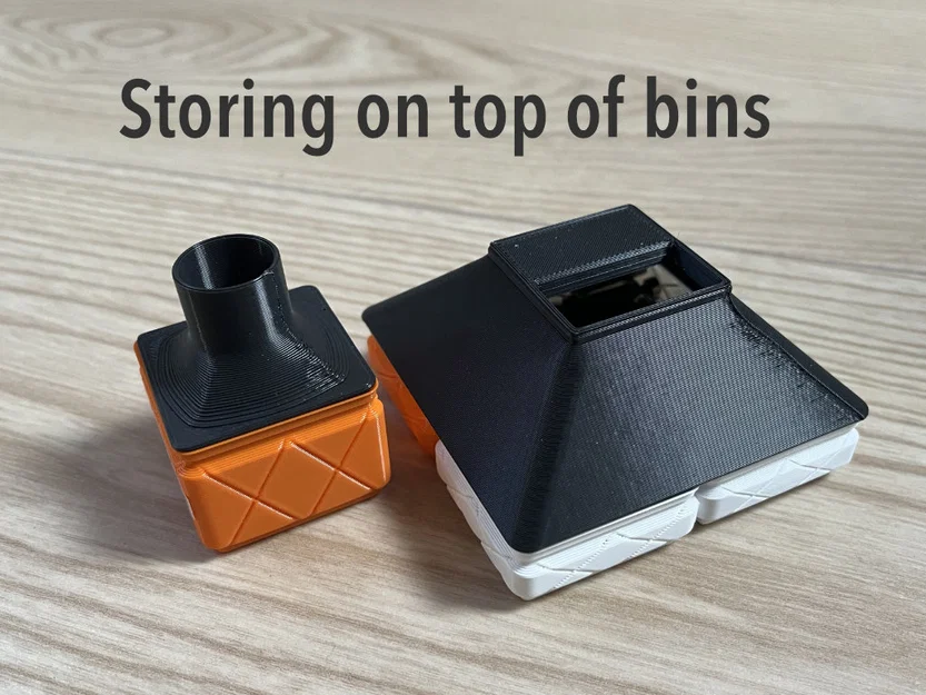 Phễu Gridfinity (Gridfinity funnels) chồng lên bin - Image 4