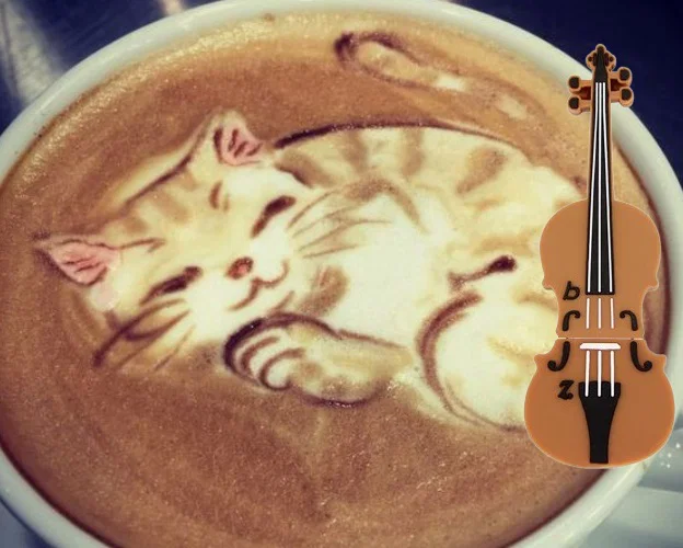 Khuôn Tạo Hình Cà Phê Hình Chú Mèo (Kätzchen Coffee Stencil) In 3D - Image 1