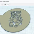 Khuôn Tạo Hình Cà Phê Hình Chú Mèo (Kätzchen Coffee Stencil) In 3D - Thumbnail 3