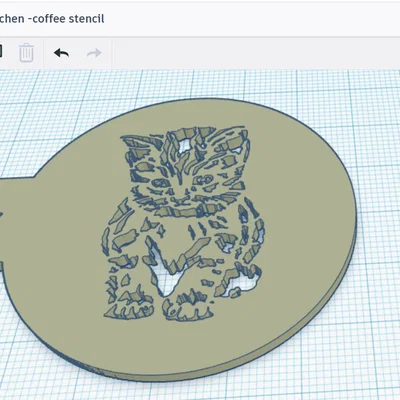 Khuôn Tạo Hình Cà Phê Hình Chú Mèo (Kätzchen Coffee Stencil) In 3D
