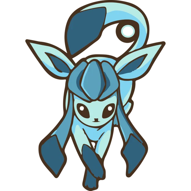 Móc Khóa Glaceon – Móc Khóa Pokémon, Charm Eevee, Charm Pokémon - Image 1