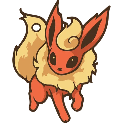 Móc khóa Flareon Pokémon – Charm Eevee/ Pokémon, 3D Printed Keychain