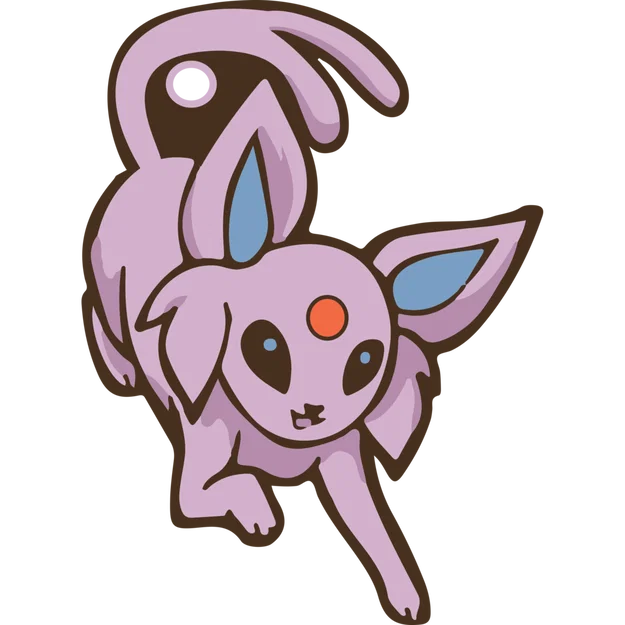 Móc khóa Espeon Pokémon – Charm Eevee, Charm Pokémon, Keychain in 3D - Image 1