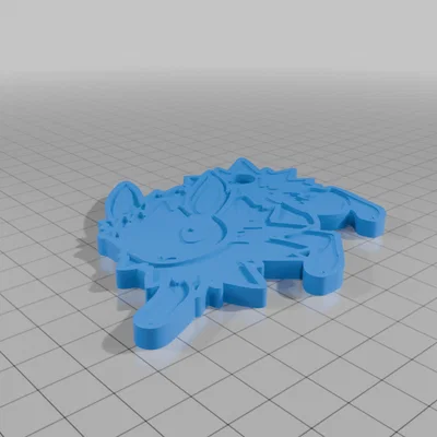 Móc khóa Jolteon Pokémon, Charm Eevee, Keychain in 3D