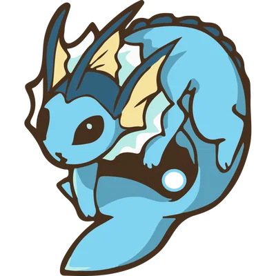 Móc khóa Vaporeon Pokémon – Eevee Charm, Pokémon Charm, 3D Printed Keychain