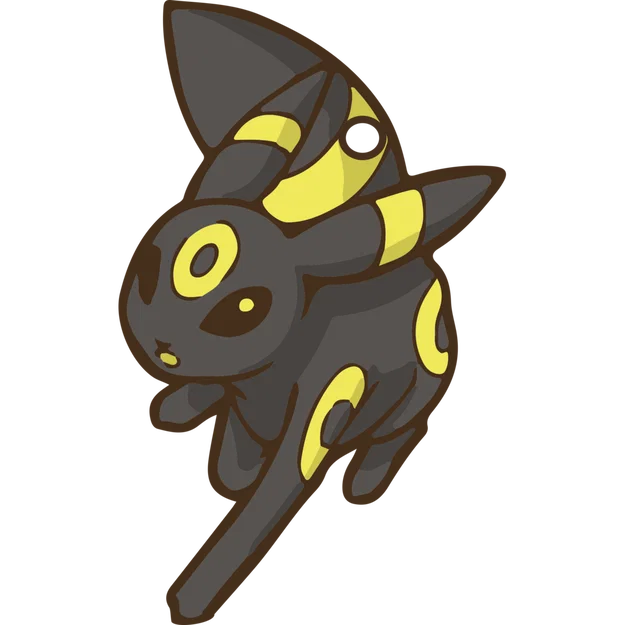 Móc khóa Umbreon Pokémon, Charm Eevee, Charm Pokémon, Móc khóa in 3D - Image 1