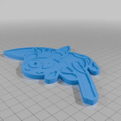 Móc khóa Umbreon Pokémon, Charm Eevee, Charm Pokémon, Móc khóa in 3D