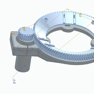 Bộ bánh răng lái tự động AgOpenGPS cho máy kéo nông nghiệp (In 3D)