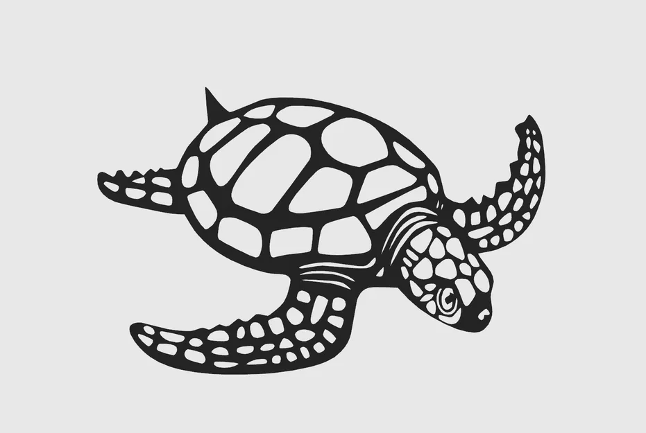 Mẫu Rùa Biển (Turtle) Trang Trí Tường Độc Đáo Dễ In 3D - Image 1