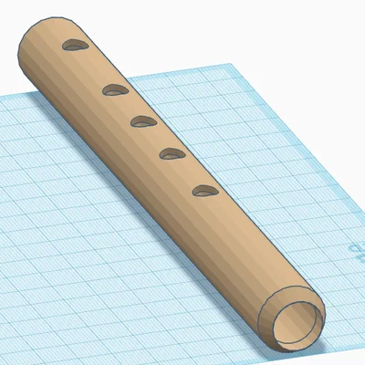 Mô hình sáo thổi (Whistle/Flute) 3D đơn giản dễ in