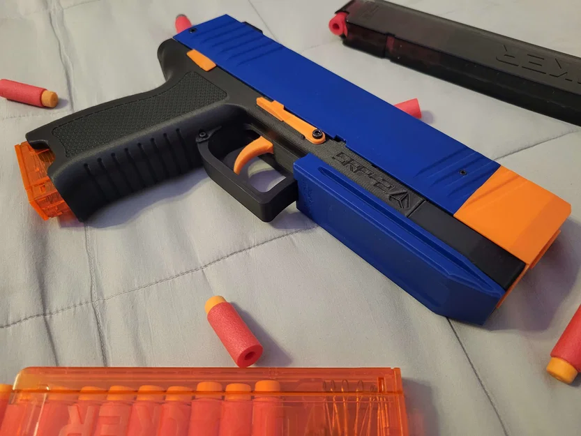 SRP-2 Recoiling Foam Dart Blaster – Pistol flywheeler dùng Talon mag - Image 1