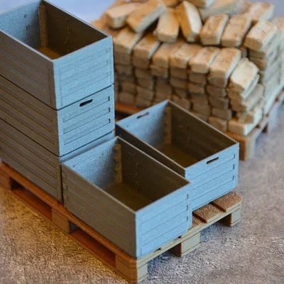 Thùng hàng cho Euro Pallet tỉ lệ 1/10