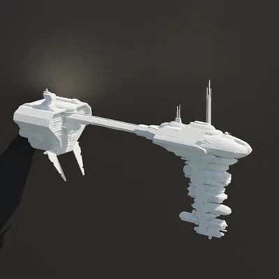 Mô hình in 3D tàu chiến Nebulon B Frigate - Trang trí Star Wars
