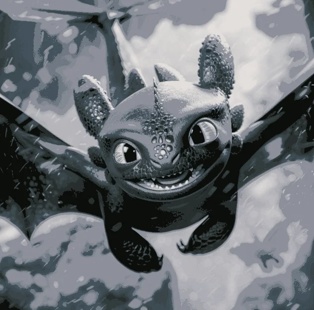 Toothless / Ohnezahn Hueforge - Image 1