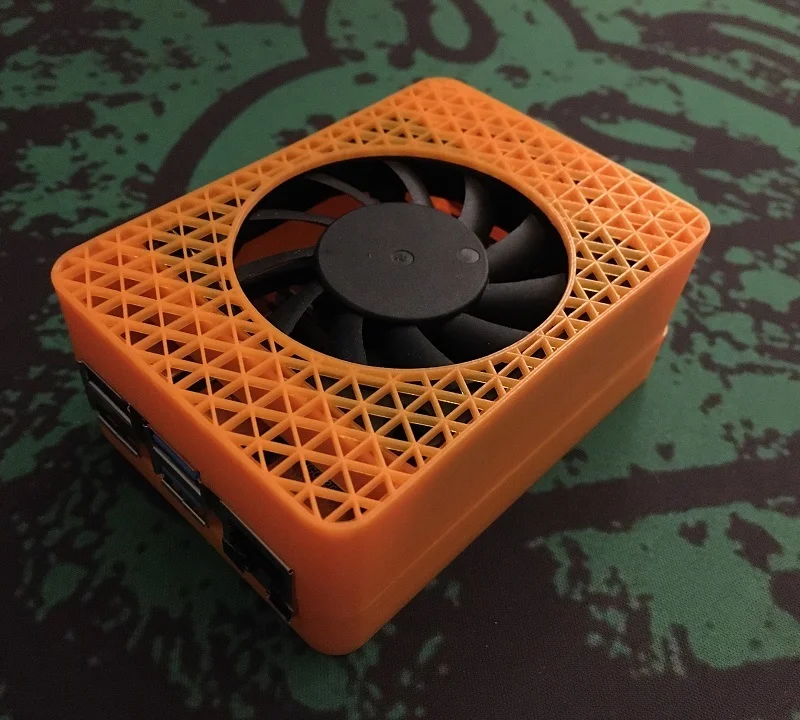 Case Raspberry Pi 4 snapfit gắn quạt 60mm (screwless)