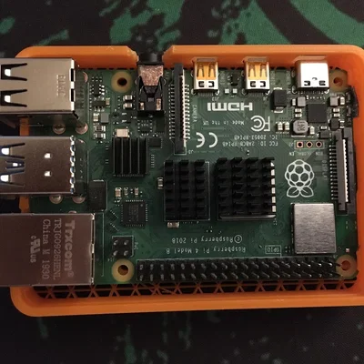 Case Raspberry Pi 4 snapfit gắn quạt 60mm (screwless)