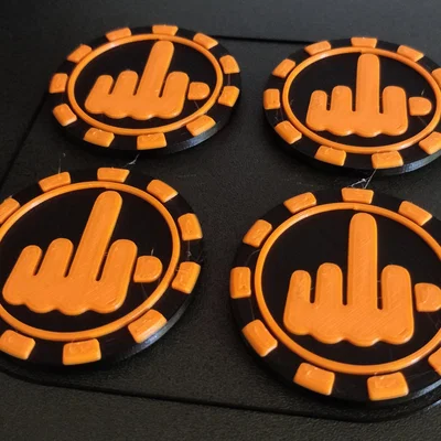 Mô hình đồng xu Token biểu tượng ngón tay độc lạ in 3D