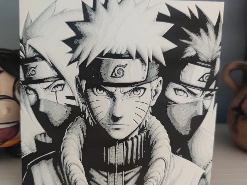 Tranh treo tường Naruto phong cách Hueforge ấn tượng cho fan 3D - Image 1