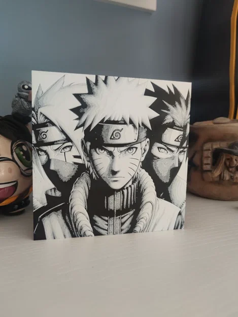 Tranh treo tường Naruto phong cách Hueforge ấn tượng cho fan 3D - Image 2