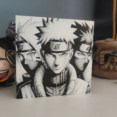 Tranh treo tường Naruto phong cách Hueforge ấn tượng cho fan 3D