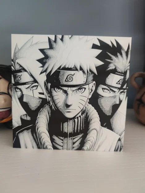 Tranh treo tường Naruto phong cách Hueforge ấn tượng cho fan 3D - Image 3