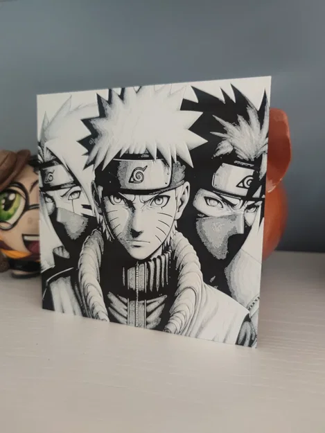 Tranh treo tường Naruto phong cách Hueforge ấn tượng cho fan 3D - Image 4